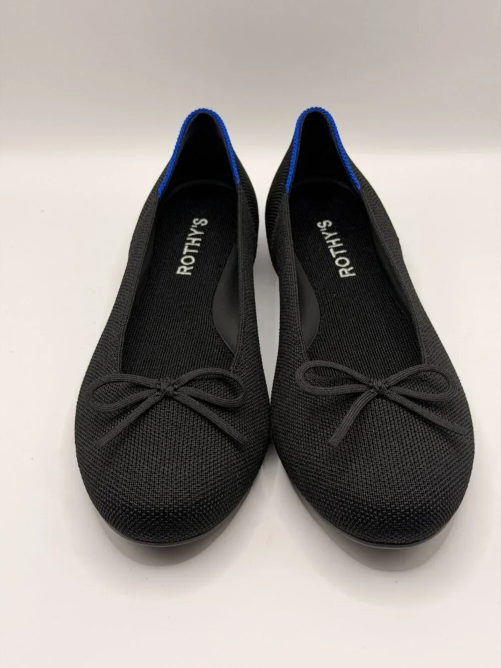 Rothy's Women The Ballet Knit Black Flat Sz 7.5
